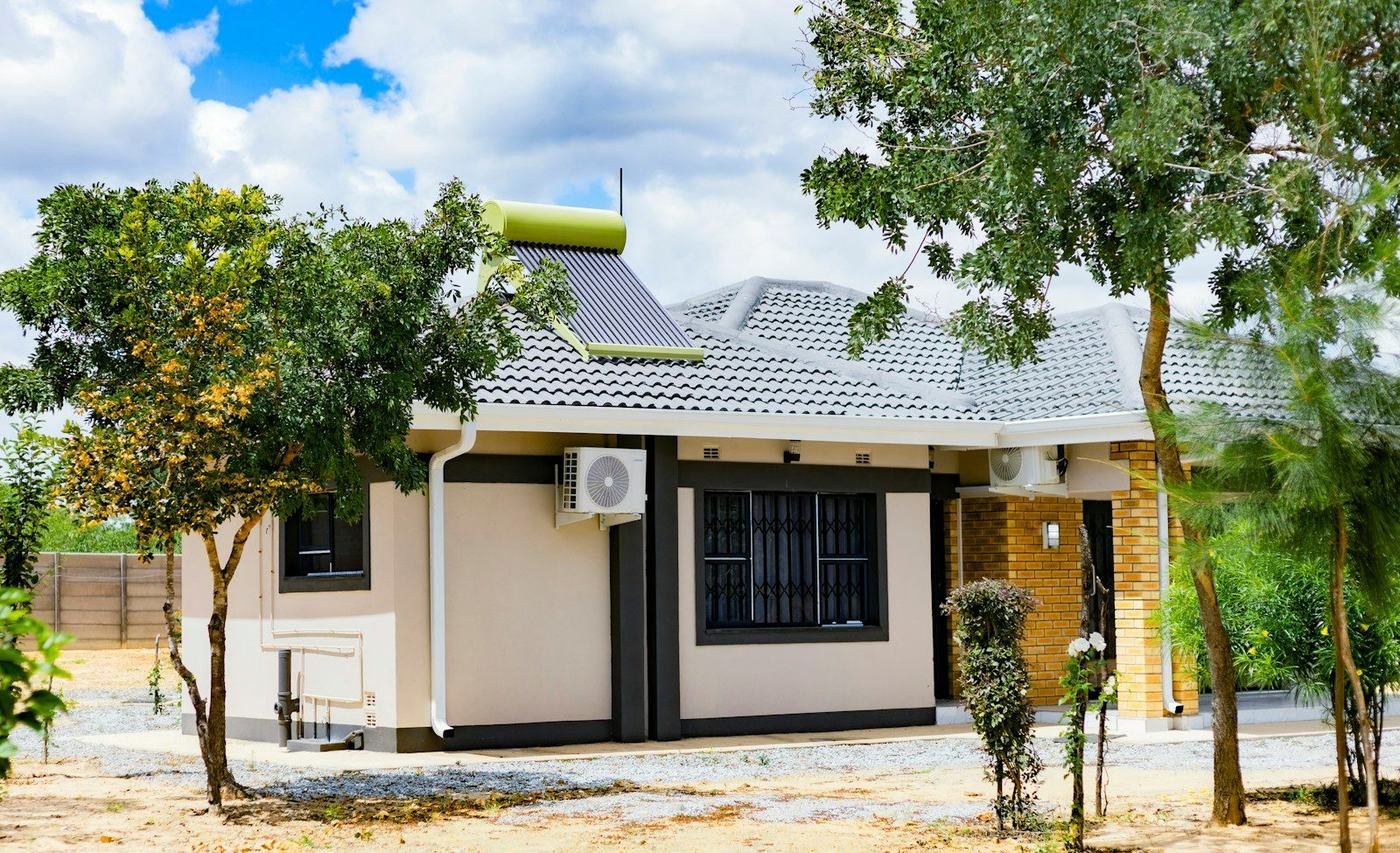 A beautiful modern family house built at home